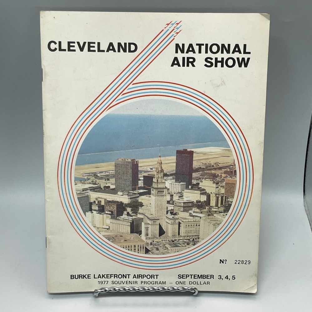 1977 Cleveland National Air Show Souvenir Program Burke Lakefront Airport Vtg